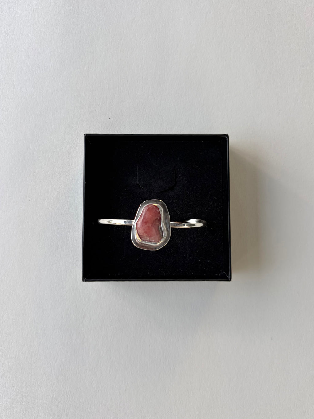 Pink Rhodochrosite Cuff Open
