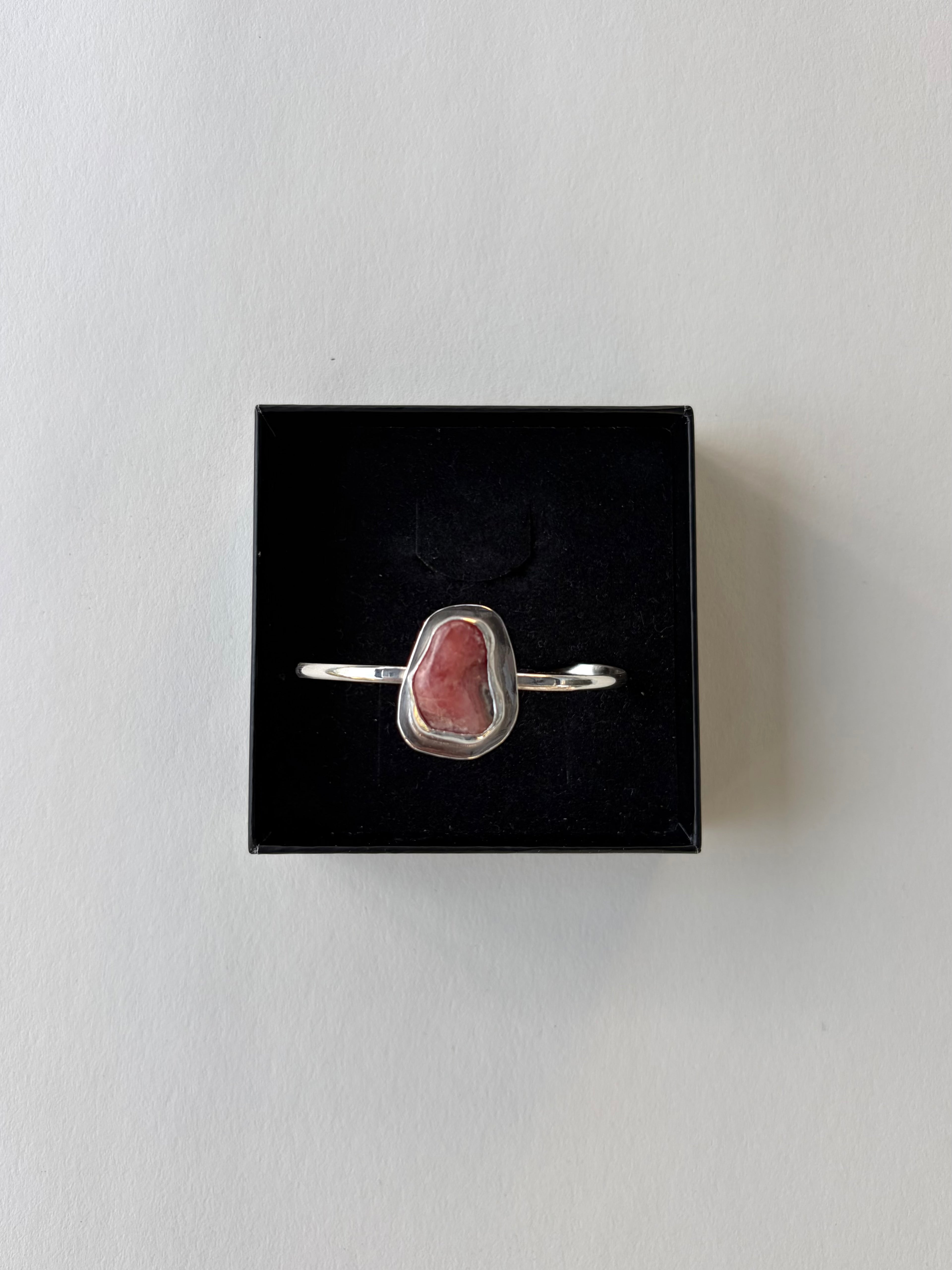 Pink Rhodochrosite Cuff Open